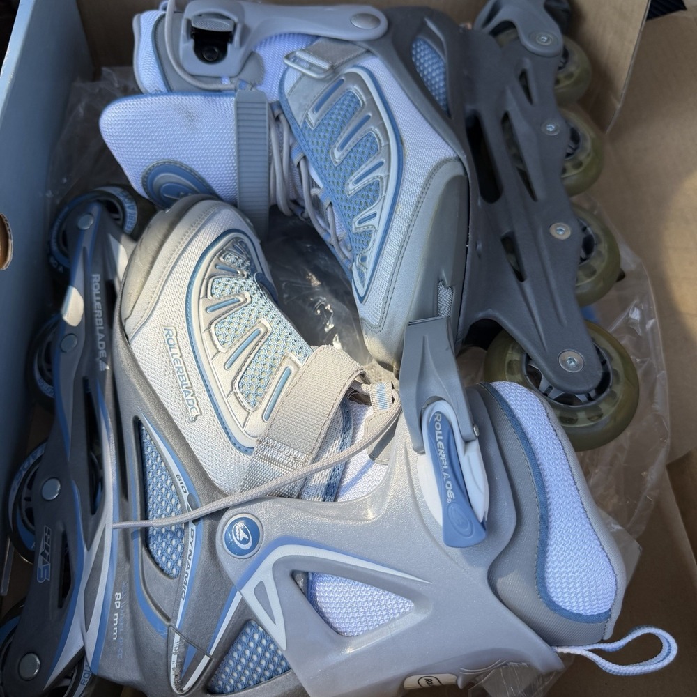 Rollerblade Zetrablade III W Womens Inline Skates Size 8 Grey Blue 883007E1250
